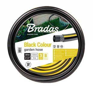 Шланг для поливу BLACK COLOUR 1/2&Prime; 20м, Bradas Польща чорний WBC1/220